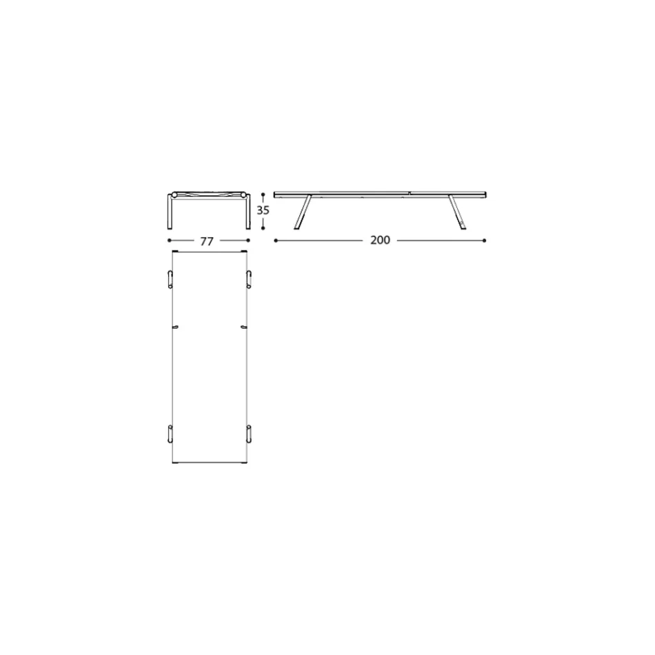 Jardim Chaise Longue Alumínio e Tecido Técnico - Bahia by Varaschin Viadurini