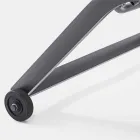 Espreguiçadeira de jardim com rodas e encosto reclinável, 4 peças - Babilônia Viadurini