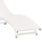 Chaise Longue de Jardim com Estrutura de Alumínio Branco - Berranger Viadurini