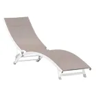 Chaise Longue de Jardim com Estrutura de Alumínio Branco - Berranger Viadurini