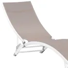 Chaise Longue de Jardim com Estrutura de Alumínio Branco - Berranger Viadurini