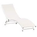 Chaise Longue de Jardim com Estrutura de Alumínio Branco - Berranger