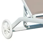 Chaise Longue de Jardim em Alumínio com Assento em Têxtil - Zohra Viadurini