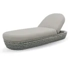 Chaise longue de borracha para jardim com estrutura de corda - Shuffle Viadurini