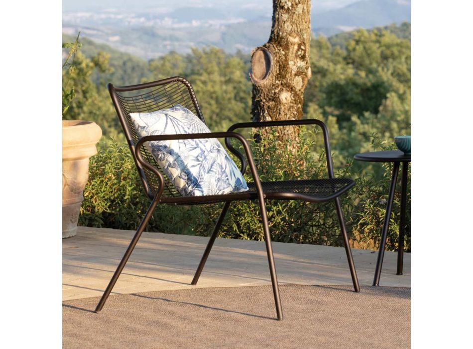 Chaise Longue de jardim em metal colorido fabricado na Itália - Vikas Viadurini