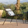 Chaise Longue de jardim em metal colorido fabricado na Itália - Vikas