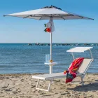 Espreguiçadeira de jardim moderna com guarda-sol e encosto reclinável - Arnold Viadurini