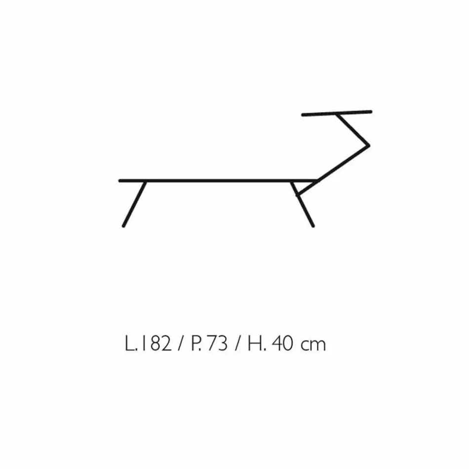 Espreguiçadeira de jardim moderna com guarda-sol e encosto reclinável - Arnold Viadurini