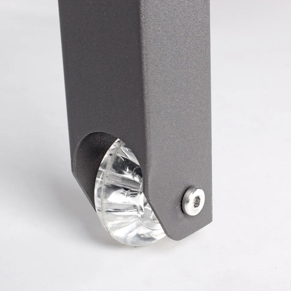 Espreguiçadeira de Jardim Reclinável em Alumínio, Homemotion, 4 Peças - Lester Viadurini