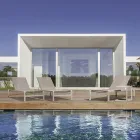 Espreguiçadeira de Jardim Reclinável em Alumínio, Homemotion, 4 Peças - Lester Viadurini