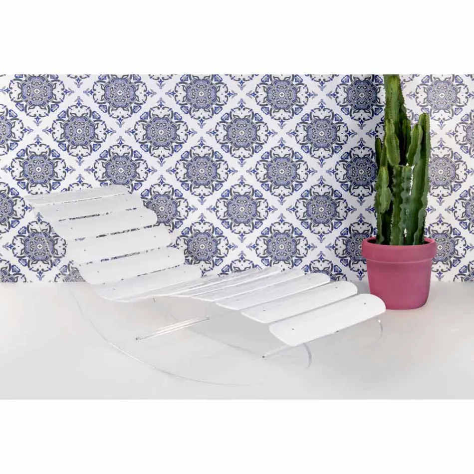 Chaise longue Designer em plexiglass transparente Josue made in Italy Viadurini