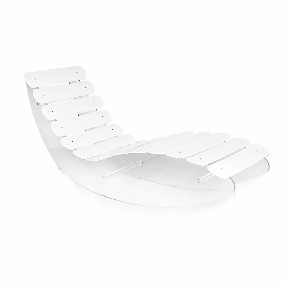Chaise longue Designer em plexiglass transparente Josue made in Italy Viadurini