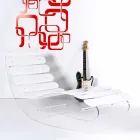 Chaise longue Designer em plexiglass transparente Josue made in Italy Viadurini