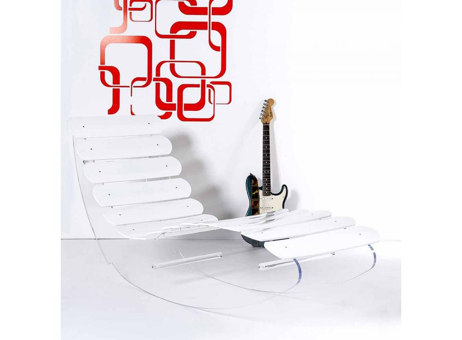 Chaise longue Designer em plexiglass transparente Josue made in Italy Viadurini