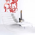 Chaise longue design moderno feito de plexiglass transparente Josue