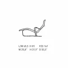 Espreguiçadeira em Madeira de Bétula com Assento de Algodão Fabricado na Itália - Fortaleza Viadurini