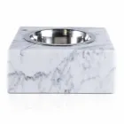Tigela para Cães e Gatos em Mármore Carrara Branco Made in Italy - Ciotta Viadurini