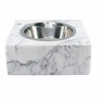 Tigela para Cães e Gatos em Mármore Carrara Branco Made in Italy - Ciotta Viadurini