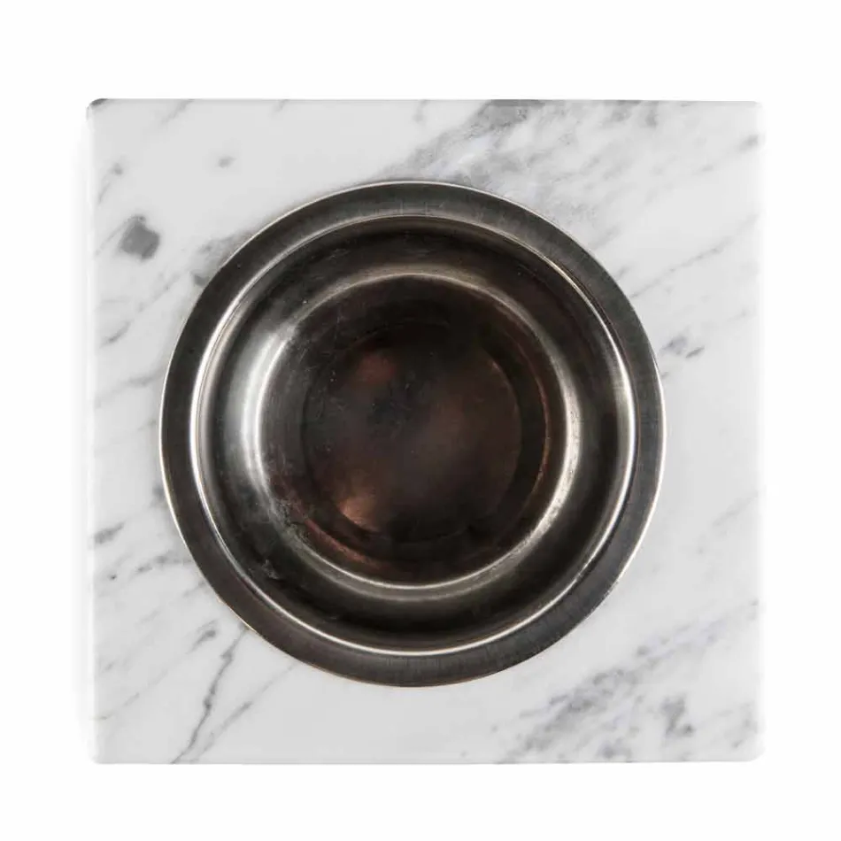 Tigela para Cães e Gatos em Mármore Carrara Branco Made in Italy - Ciotta Viadurini