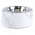Tigela para Cães e Gatos em Mármore Carrara Branco Made in Italy - Ciotta