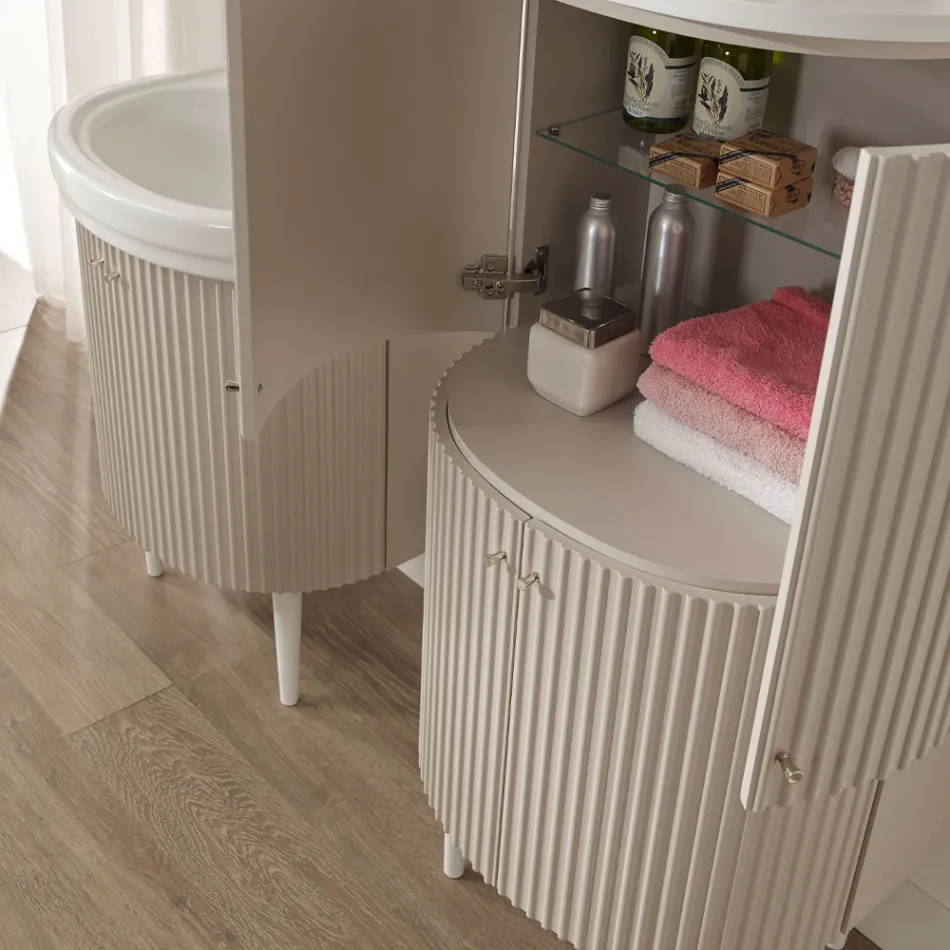 Coluna com Quatro Portas com Processamento Cannetté Made in Italy - Candy Viadurini