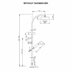 Coluna de banho clássica de latão com cabeça de chuveiro redonda Made in Italy - Yari Viadurini