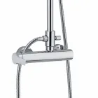 Coluna de Chuveiro com Misturador de Alavanca Simples de Latão Made in Italy - Padula Viadurini