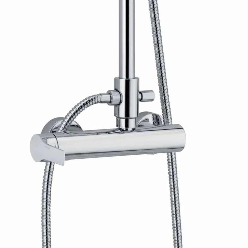 Coluna de Chuveiro com Misturador de Alavanca Simples de Latão Made in Italy - Padula Viadurini