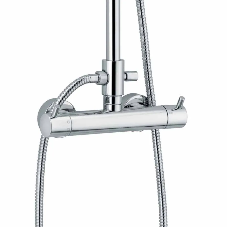 Coluna de Chuveiro com Misturador Termostático em Latão Made in Italy - Gallo Viadurini