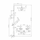 Coluna de chuveiro com cabeça de chuveiro de aço ultrafino Made in Italy - Estúdio Viadurini