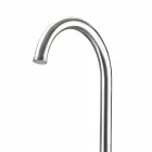 Coluna de chuveiro de jardim de aço inoxidável com chuveiro de mão Made in Italy - Marlen Viadurini