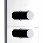 Coluna Termostática de Chuveiro de Parede em Aço Inoxidável Cromado Fabricado na Itália - Pampo Viadurini