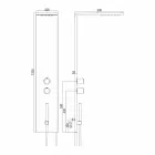 Coluna Termostática de Chuveiro de Parede em Aço Inoxidável Cromado Fabricado na Itália - Pampo Viadurini