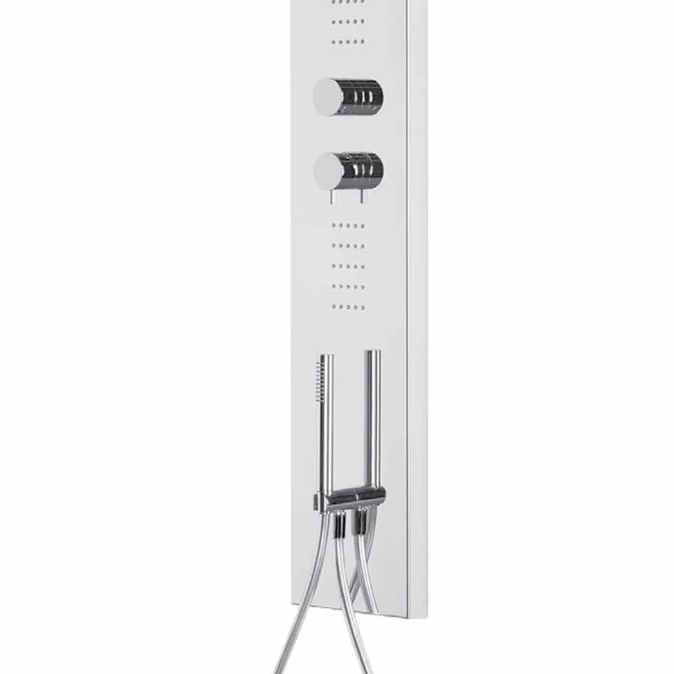 Coluna de Chuveiro de Aço com Chuveiro de Chuva Made in Italy - Sailor Viadurini