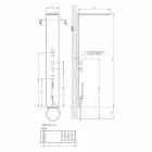 Coluna de Chuveiro de Aço com Chuveiro de Chuva Made in Italy - Sailor Viadurini