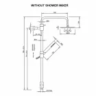 Coluna de banho de latão com ducha higiênica e chuveiro feito na Itália - capô Viadurini