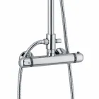 Coluna de banho de latão com misturador termostático Made in Italy - Gallo Viadurini