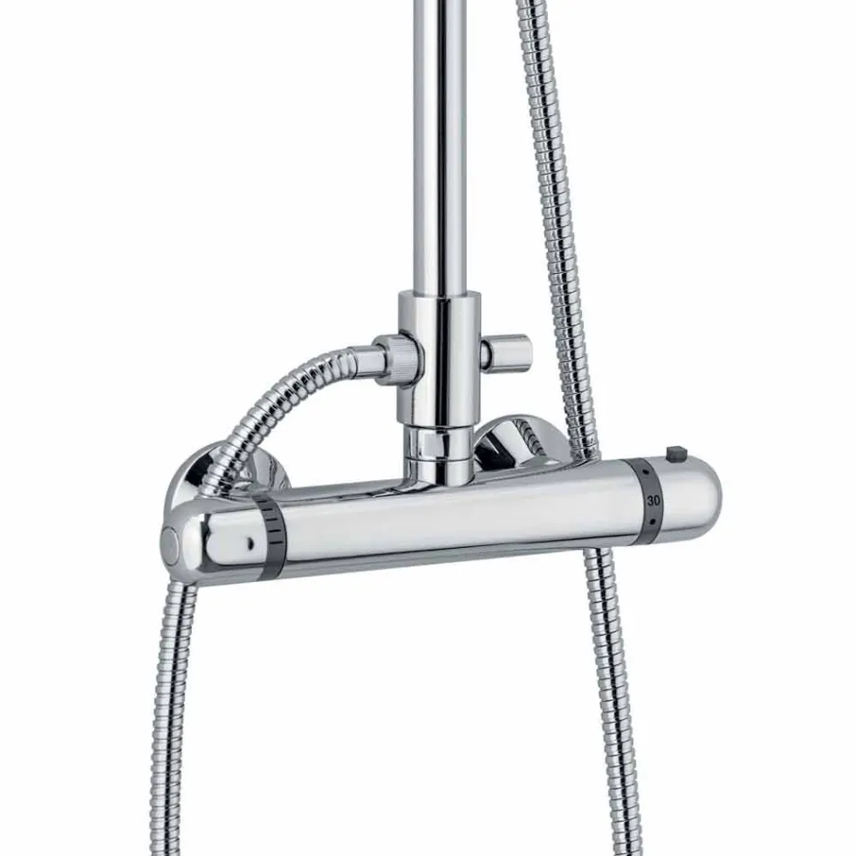 Coluna de banho de latão com misturador termostático Made in Italy - Gallo Viadurini