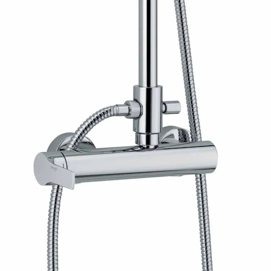 Coluna de Chuveiro de Latão com Cabeça de Chuveiro e Chuveiro ABS Made in Italy - Padula Viadurini