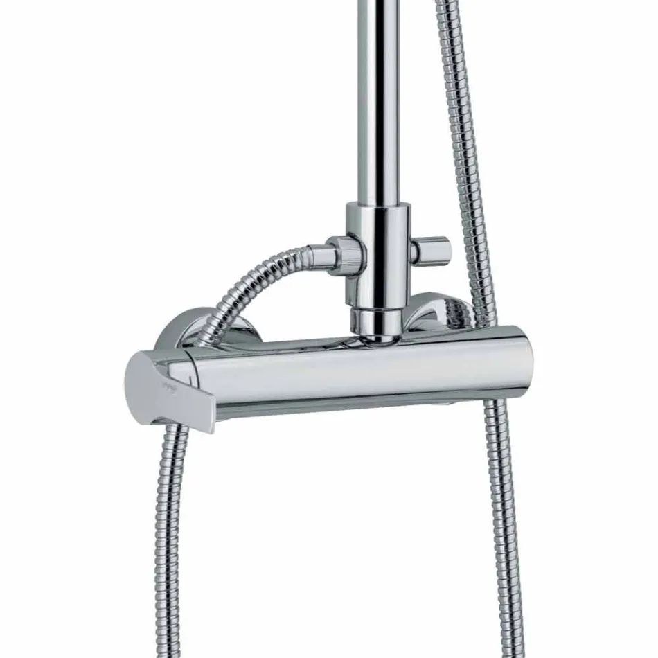 Coluna de Chuveiro de Latão com Cabeça de Chuveiro e Chuveiro ABS Made in Italy - Padula Viadurini