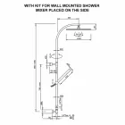 Coluna de chuveiro de latão com chuveiro redondo de aço feito na Itália - Kennedy Viadurini