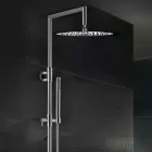 Coluna de chuveiro de latão com cabeça de chuveiro redonda ultrafina Made in Italy - Merio Viadurini