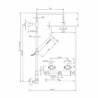 Coluna de chuveiro de latão com cabeça de chuveiro redonda ultrafina Made in Italy - Merio Viadurini