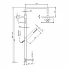 Coluna de duche em latão cromado com duche de mão abs made in Italy - Selvio Viadurini
