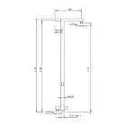 Coluna de duche em latão cromado com cabeça de duche em aço Made in Italy - Marlo Viadurini