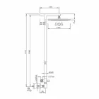 Coluna de duche em latão cromado com cabeça de duche em aço Made in Italy - Marlo Viadurini
