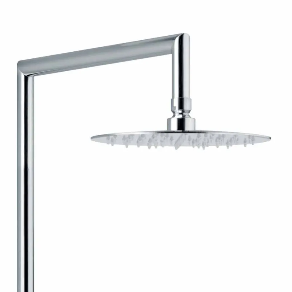 Coluna de Chuveiro em Latão Cromado com Design Quadrado Made in Italy - Padula Viadurini