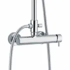 Coluna de Chuveiro em Latão Cromado com Design Quadrado Made in Italy - Padula Viadurini