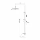 Coluna de chuveiro telescópica e ajustável em latão cromado Made in Italy - Naspo Viadurini