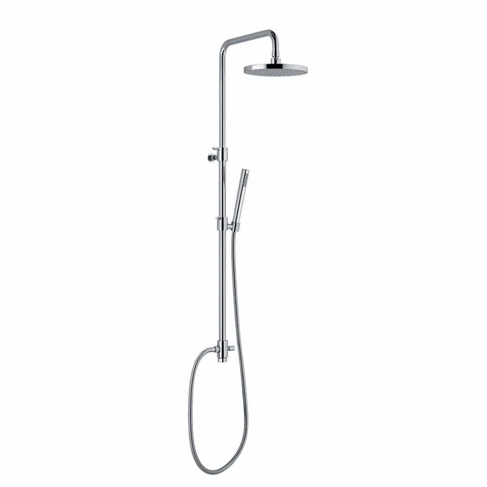 Coluna de chuveiro telescópica e ajustável em latão cromado Made in Italy - Naspo Viadurini